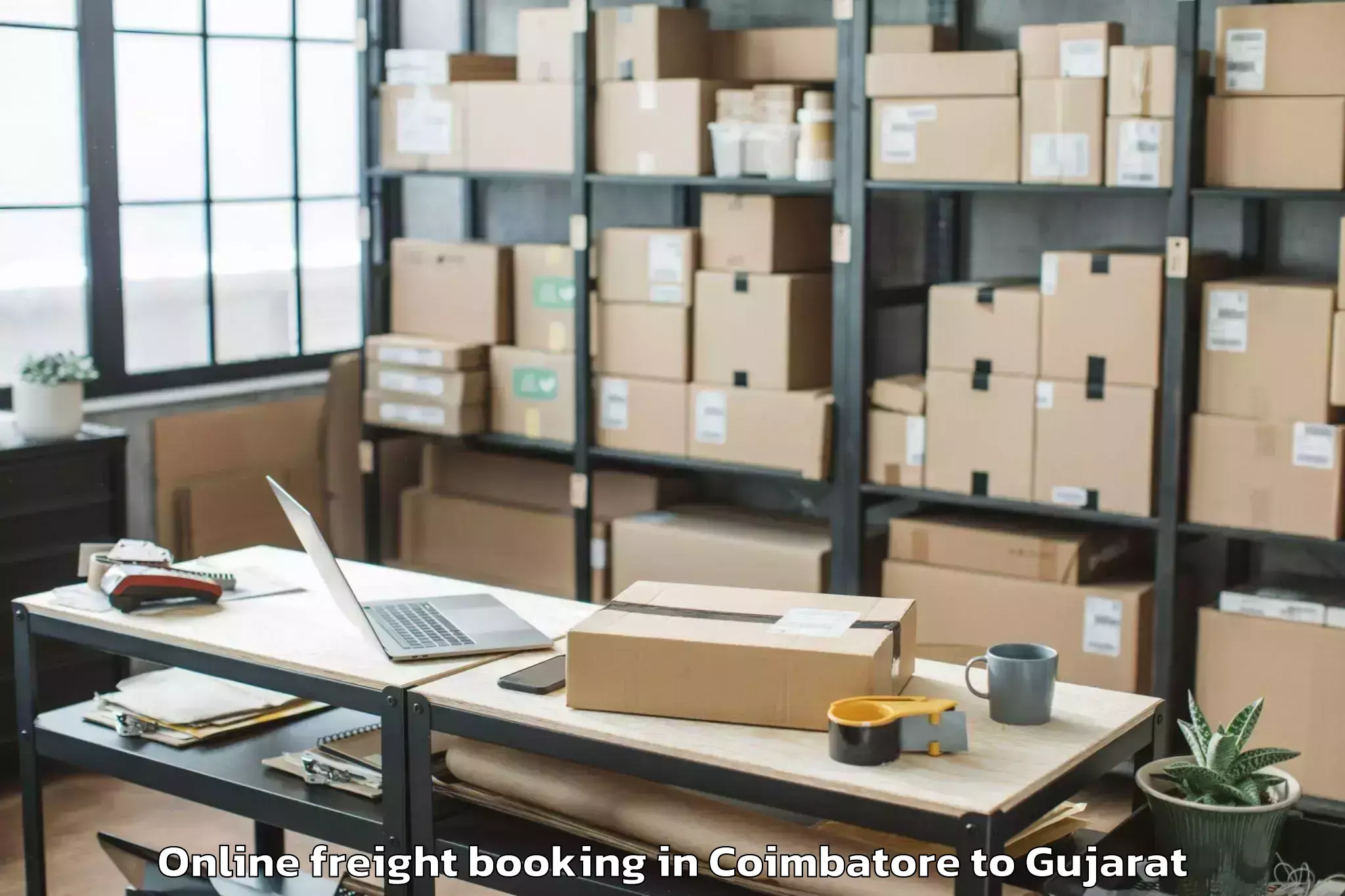 Expert Coimbatore to Patdi Online Freight Booking